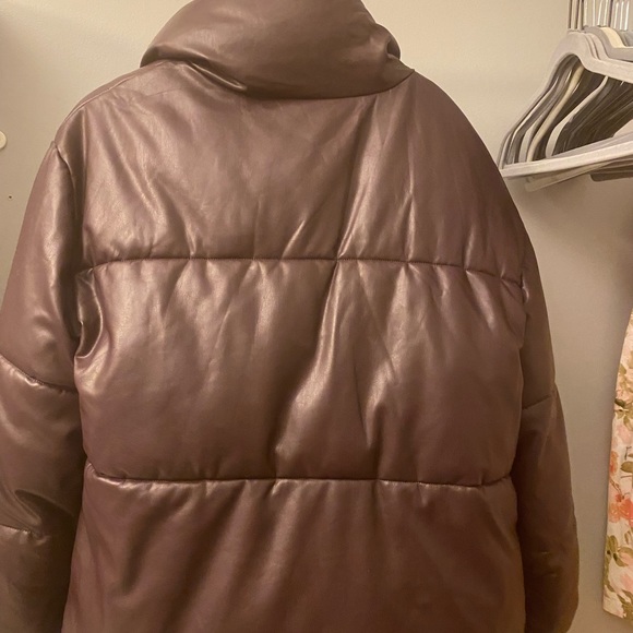 Avec Les Filles Oversized Faux Leather Puffer - Picture 2 of 6